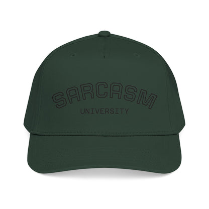 Sarcasm University Baseball Cap — Funny Embroidered Mid-Profile Hat