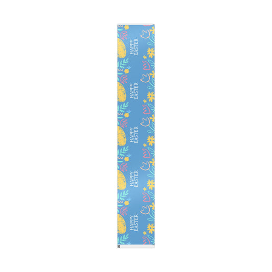 Easter Eggs & Chicks Wrapping Paper Roll — Cute Blue Holiday Gift Wrap