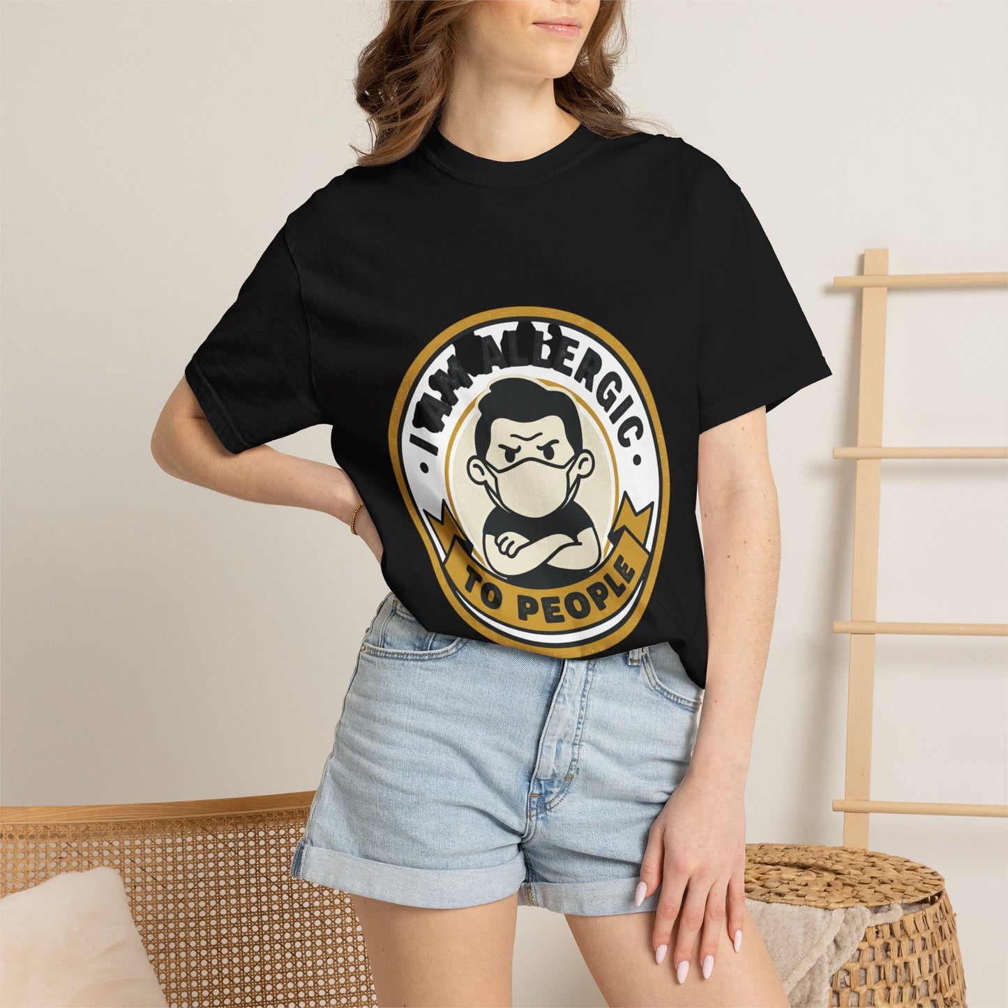 I Am Allergic To People T-Shirt — Funny Anti-Social Graphic Tee