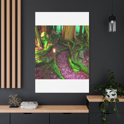 Enchanted Forest Moss Path Canvas Print — Matte Stretched Wall Art