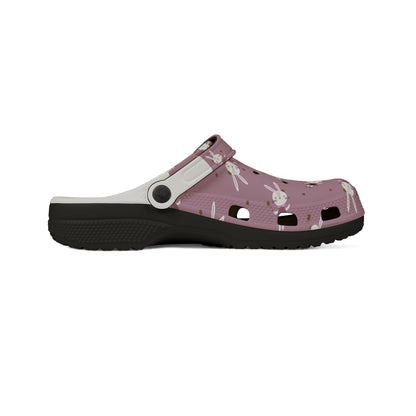 EVA Clogs — Floral Bunny Print Foam Slip-Ons