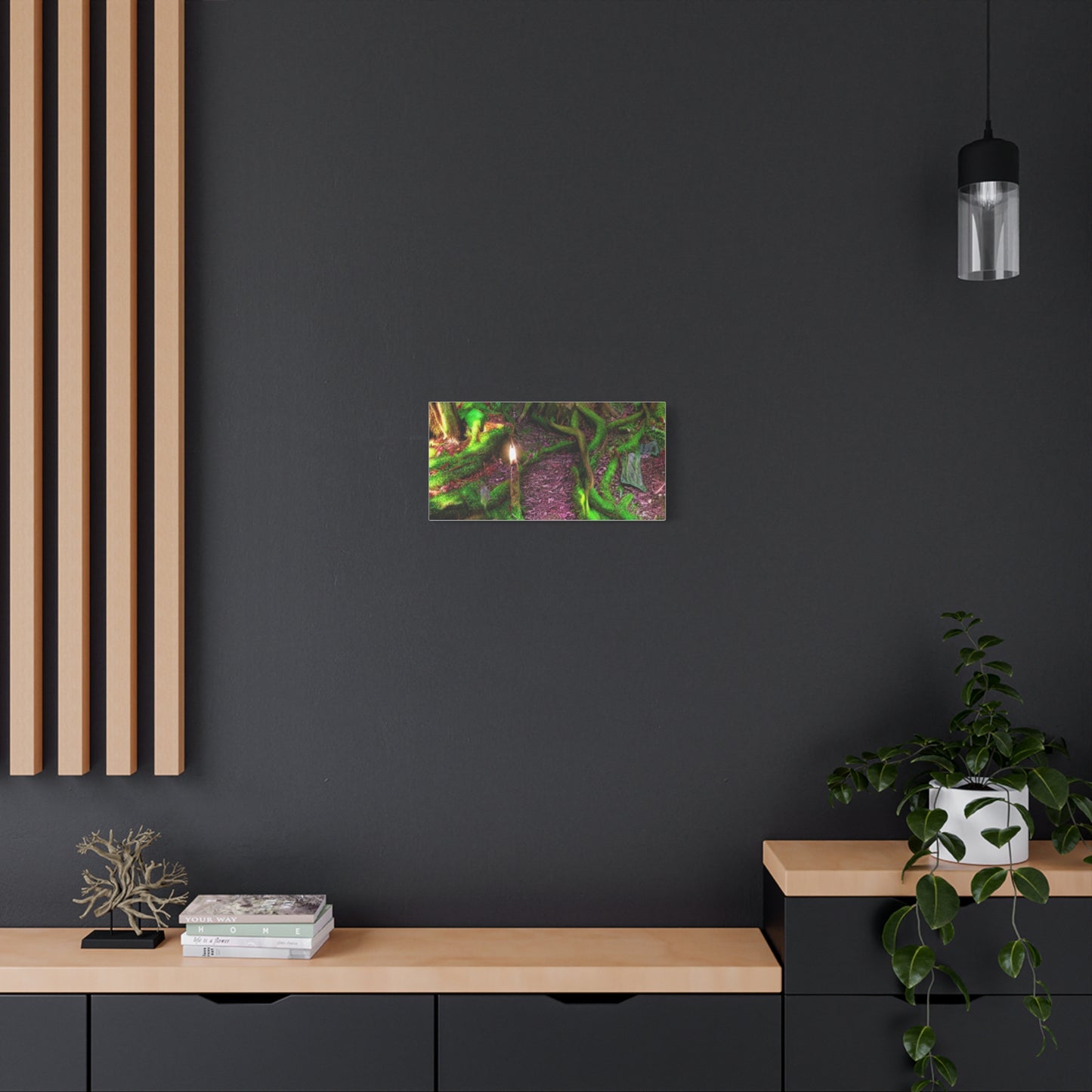 Enchanted Forest Moss Path Canvas Print — Matte Stretched Wall Art