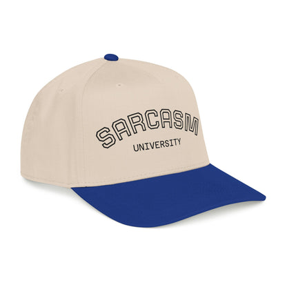 Sarcasm University Baseball Cap — Funny Embroidered Mid-Profile Hat