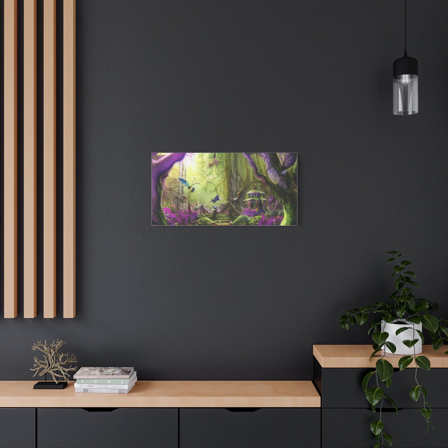 Enchanted Fairy Forest Canvas Wall Art — Magical Woodland Pathway