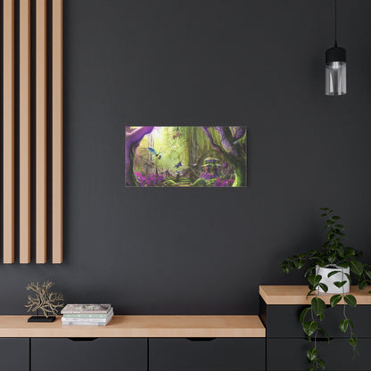 Enchanted Fairy Forest Canvas Wall Art — Magical Woodland Pathway