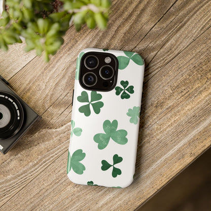 Shamrock Tough Phone Case — St. Patrick’s Day Clover Protective Cover