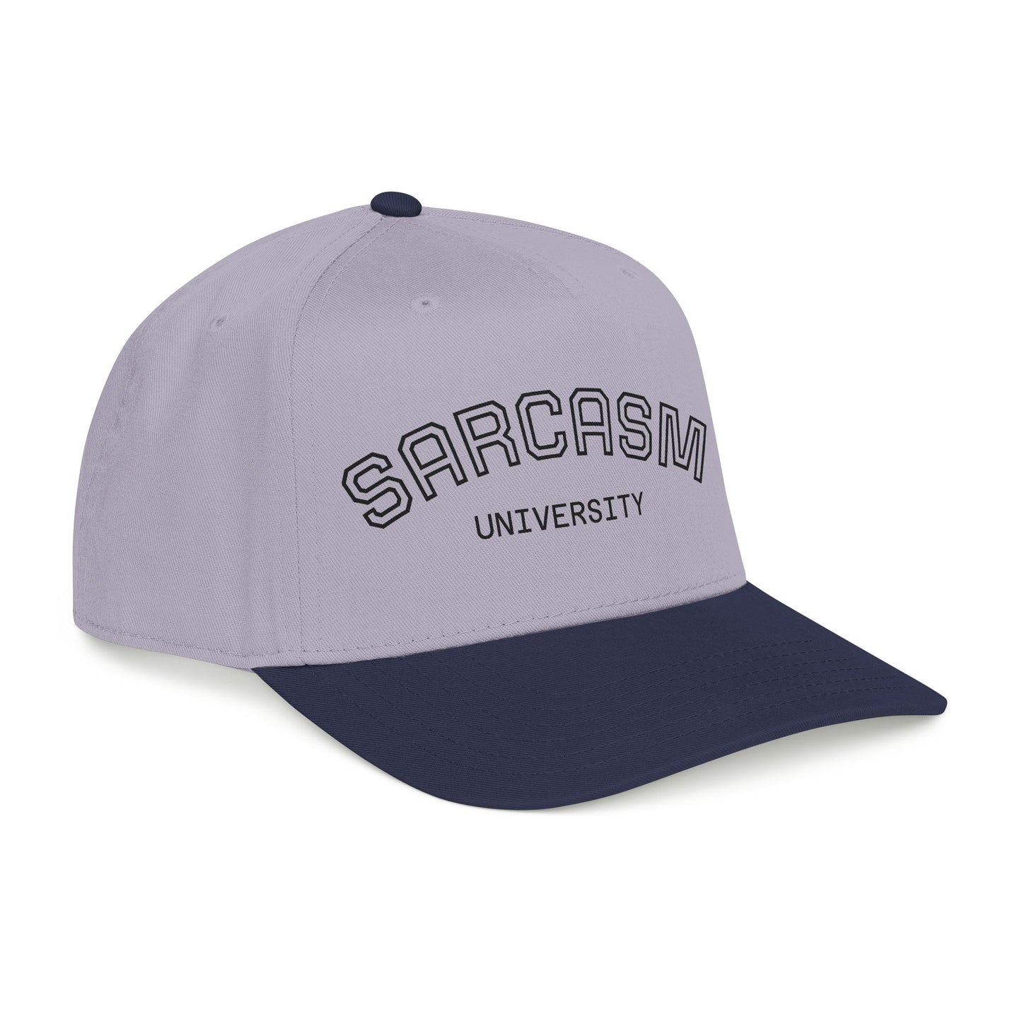 Sarcasm University Baseball Cap — Funny Embroidered Mid-Profile Hat