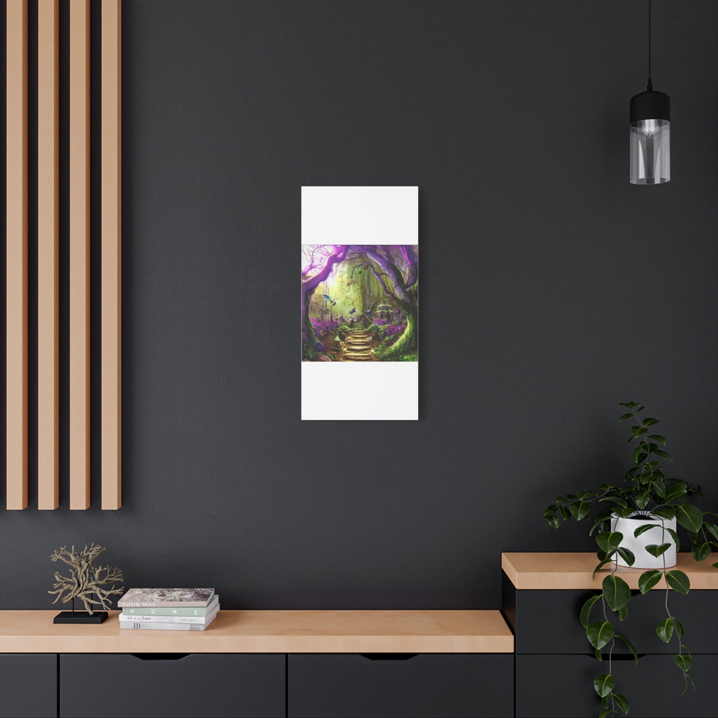 Enchanted Fairy Forest Canvas Wall Art — Magical Woodland Pathway