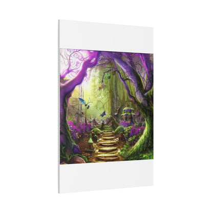 Enchanted Fairy Forest Canvas Wall Art — Magical Woodland Pathway