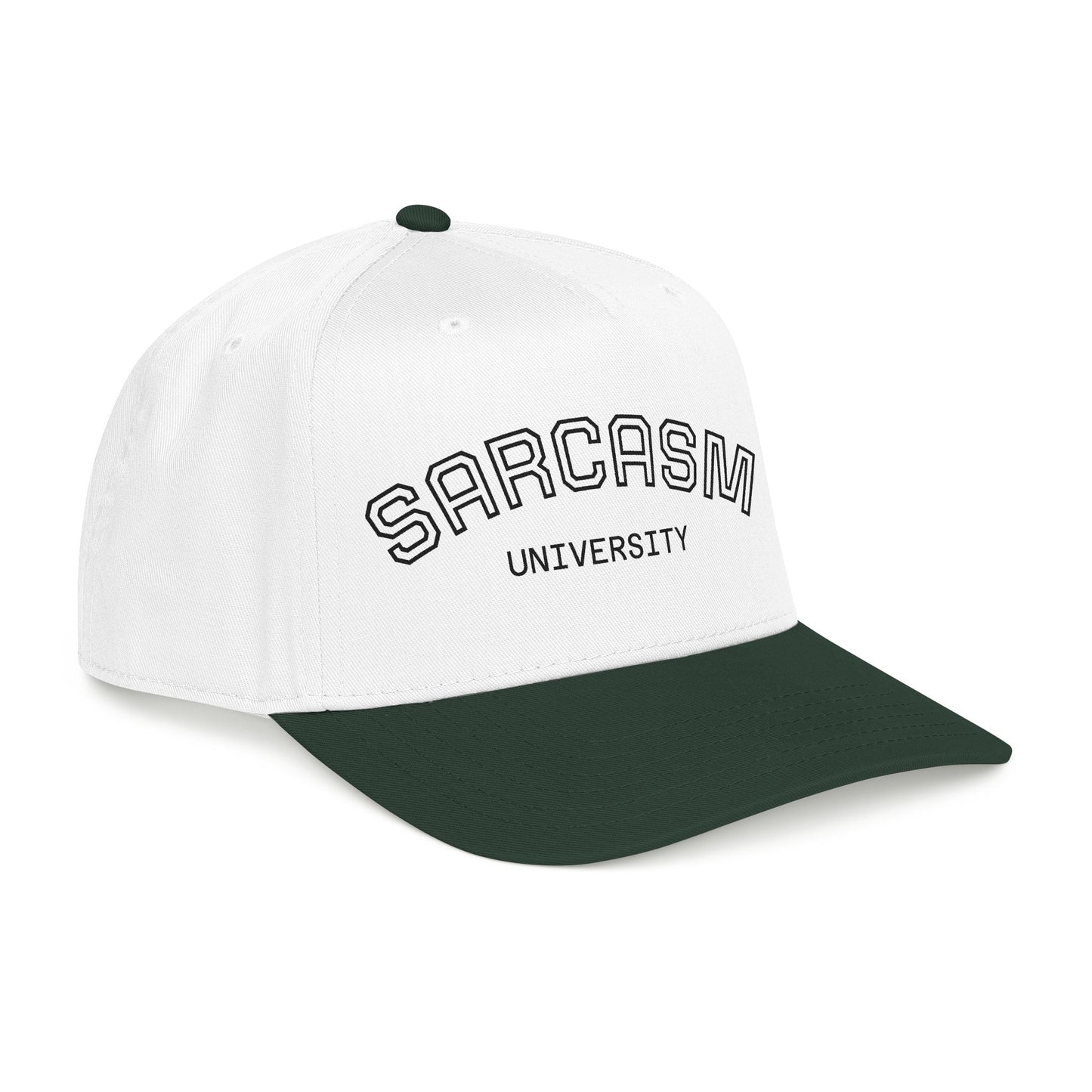 Sarcasm University Baseball Cap — Funny Embroidered Mid-Profile Hat