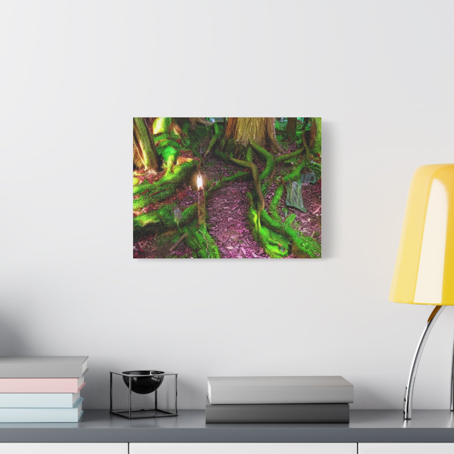 Enchanted Forest Moss Path Canvas Print — Matte Stretched Wall Art