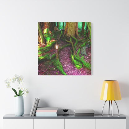 Enchanted Forest Moss Path Canvas Print — Matte Stretched Wall Art