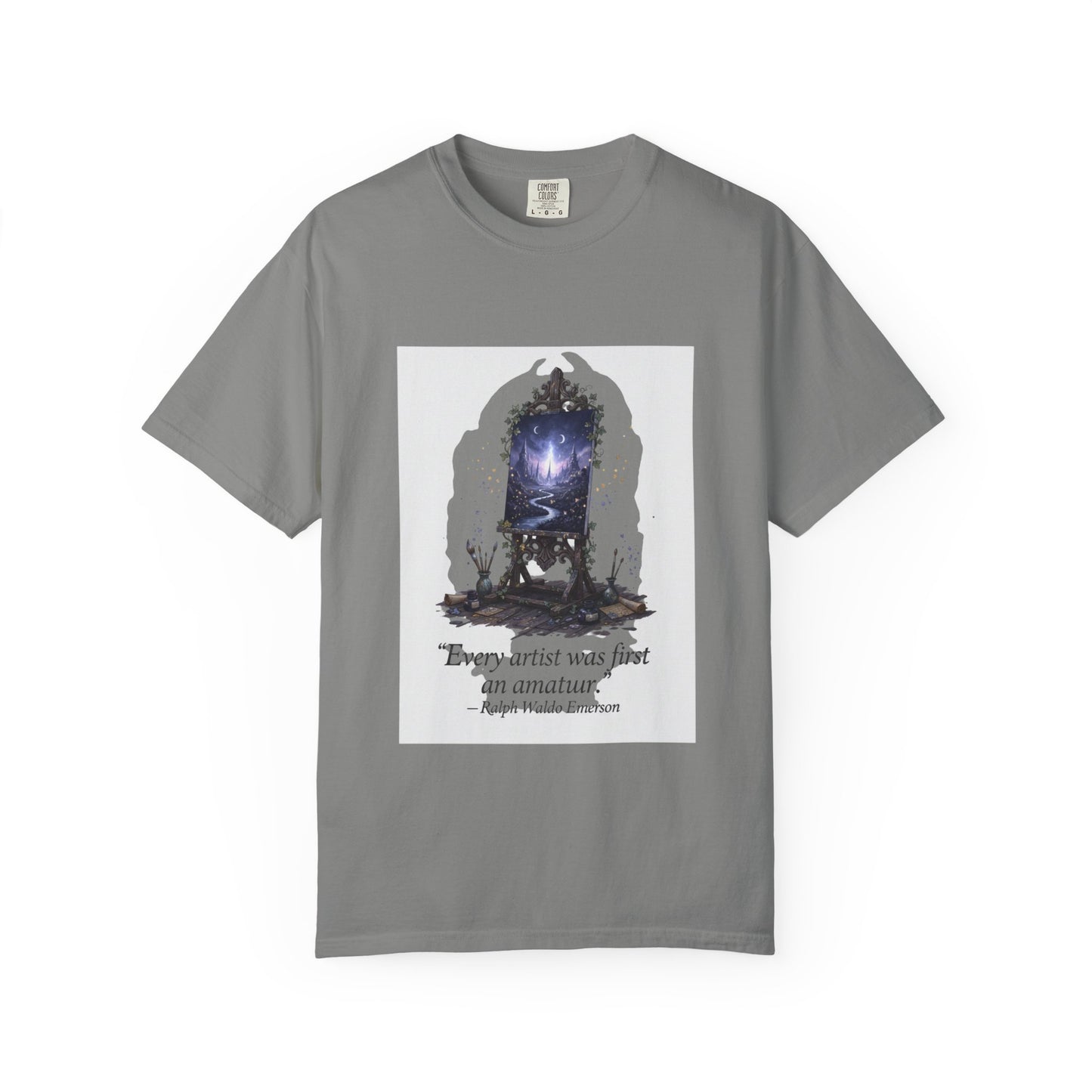 Artistic Mirror T-Shirt — "Every artist was first an amateur" Quote Graphic