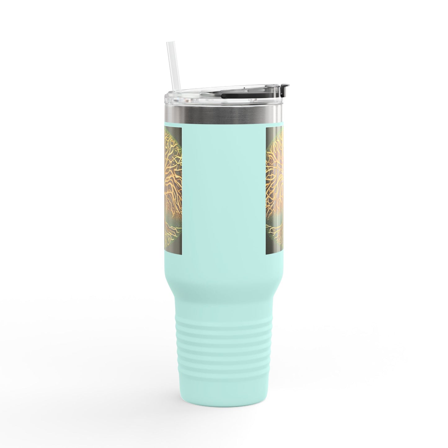 40oz Insulated Travel Mug — Golden Tree of Life Design