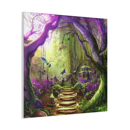 Enchanted Fairy Forest Canvas Wall Art — Magical Woodland Pathway