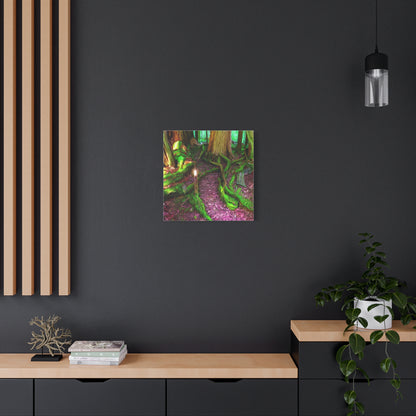Enchanted Forest Moss Path Canvas Print — Matte Stretched Wall Art