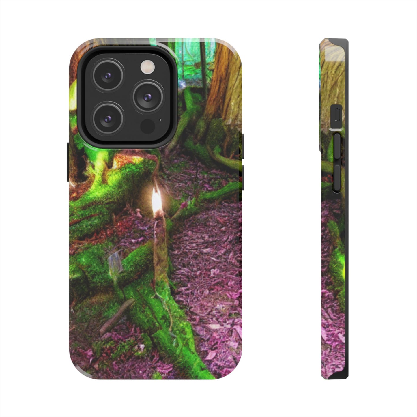 Forest Moss Candle Phone Case — Enchanted Woodland Tough Phone Case