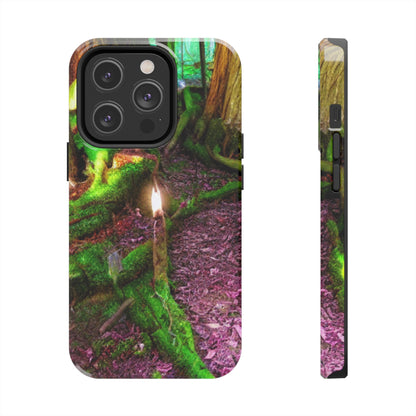 Forest Moss Candle Phone Case — Enchanted Woodland Tough Phone Case