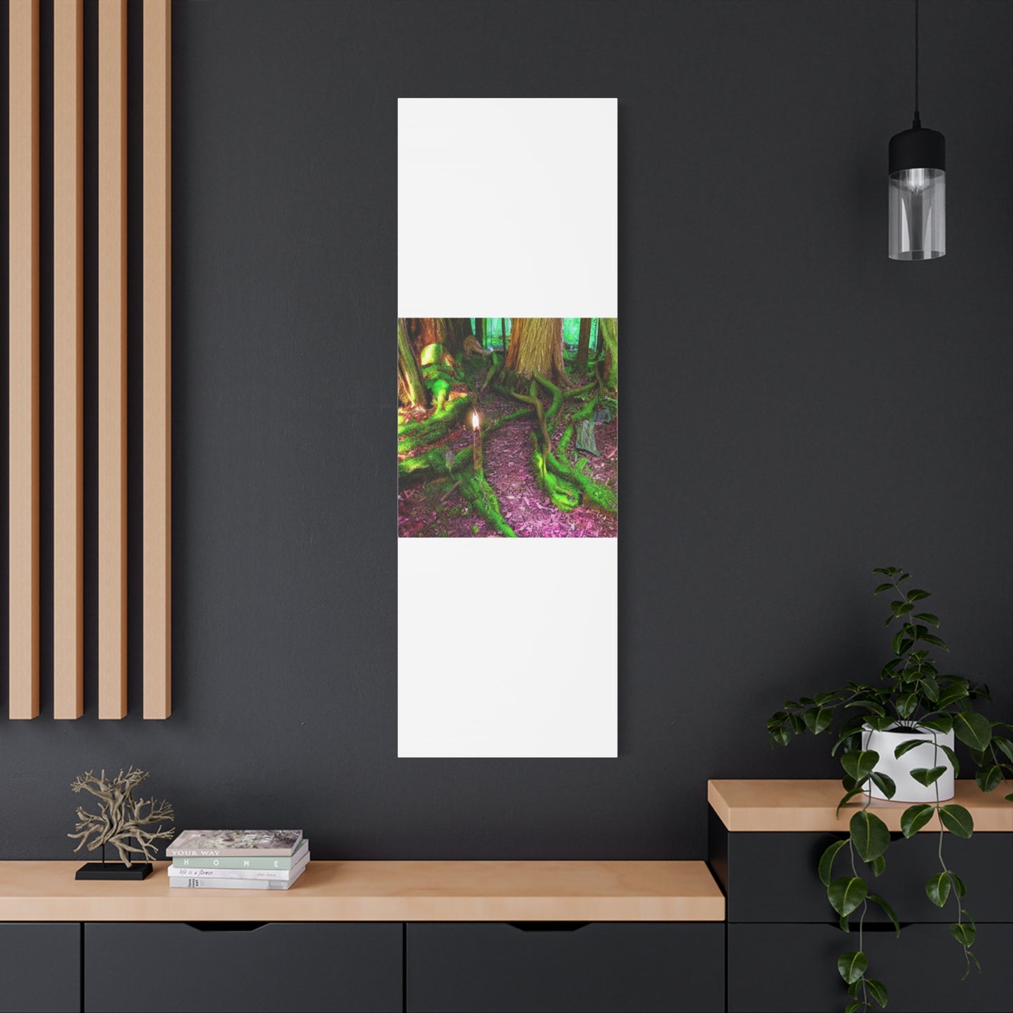 Enchanted Forest Moss Path Canvas Print — Matte Stretched Wall Art