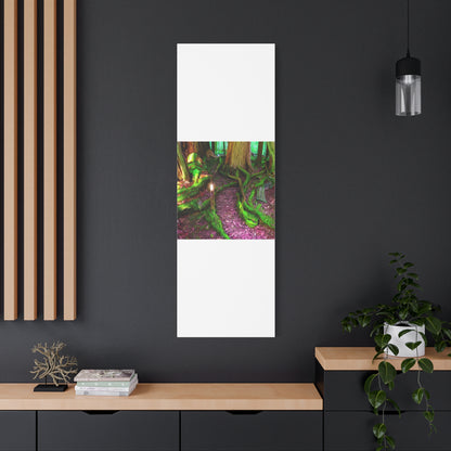 Enchanted Forest Moss Path Canvas Print — Matte Stretched Wall Art