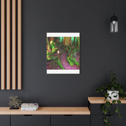 Enchanted Forest Moss Path Canvas Print — Matte Stretched Wall Art