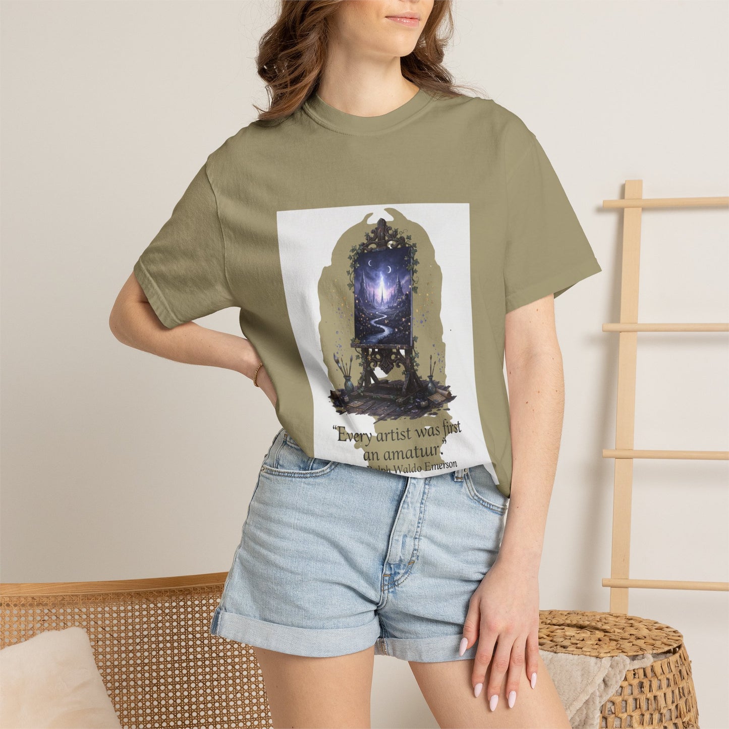 Artistic Mirror T-Shirt — "Every artist was first an amateur" Quote Graphic