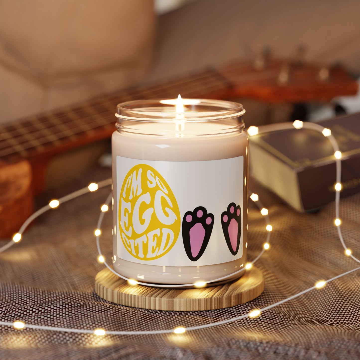Soy Candle — "I'm So Eggcited" Easter Scented Candle (9oz)