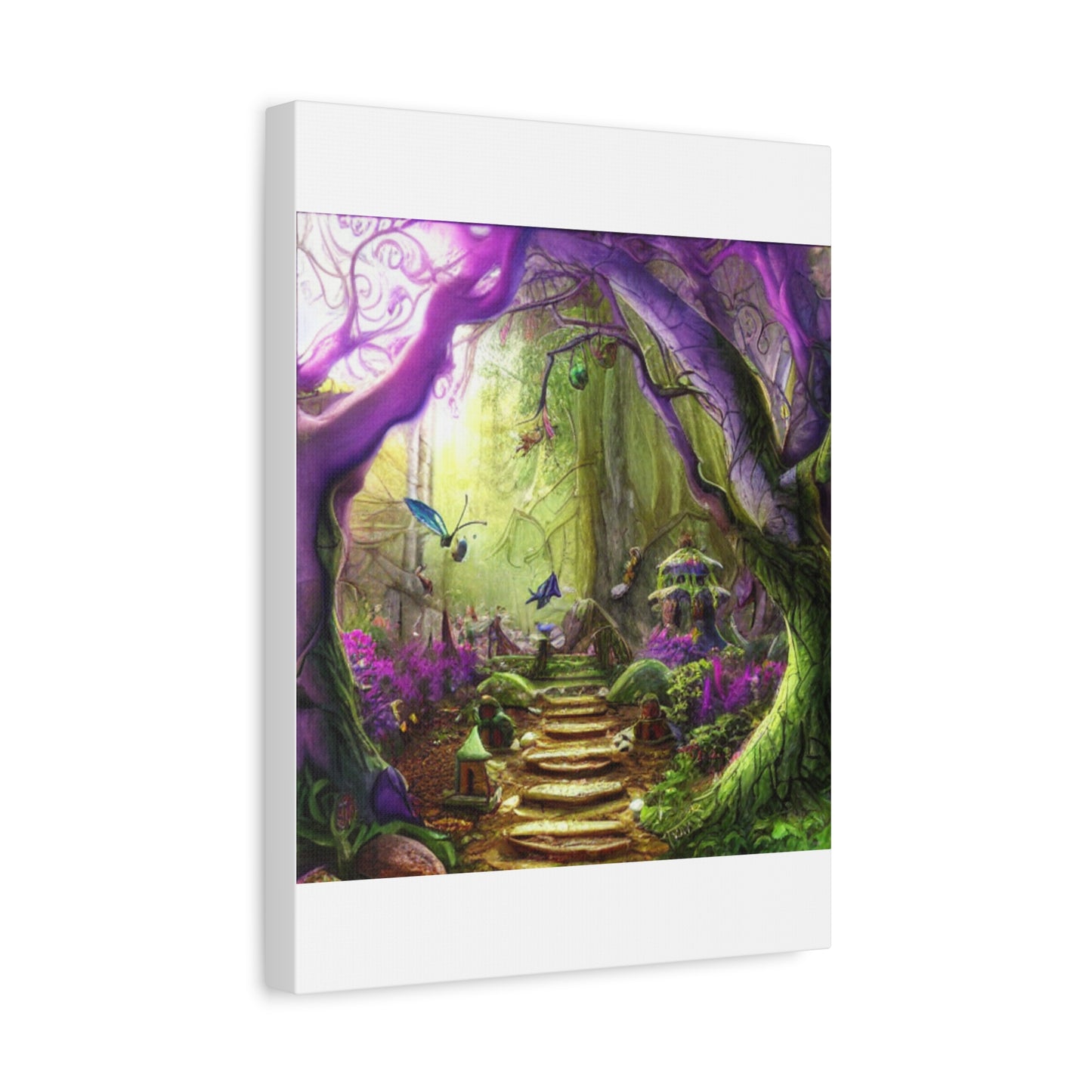 Enchanted Fairy Forest Canvas Wall Art — Magical Woodland Pathway