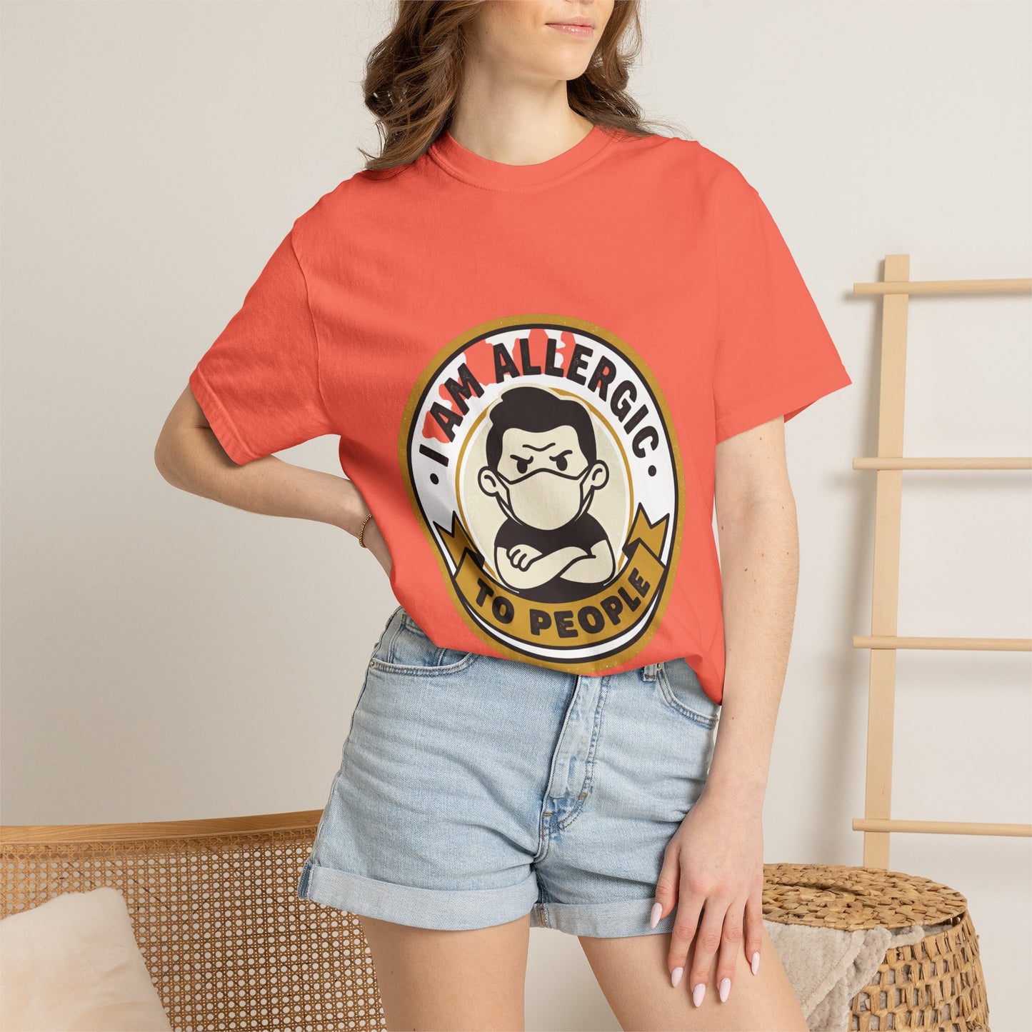 I Am Allergic To People T-Shirt — Funny Anti-Social Graphic Tee