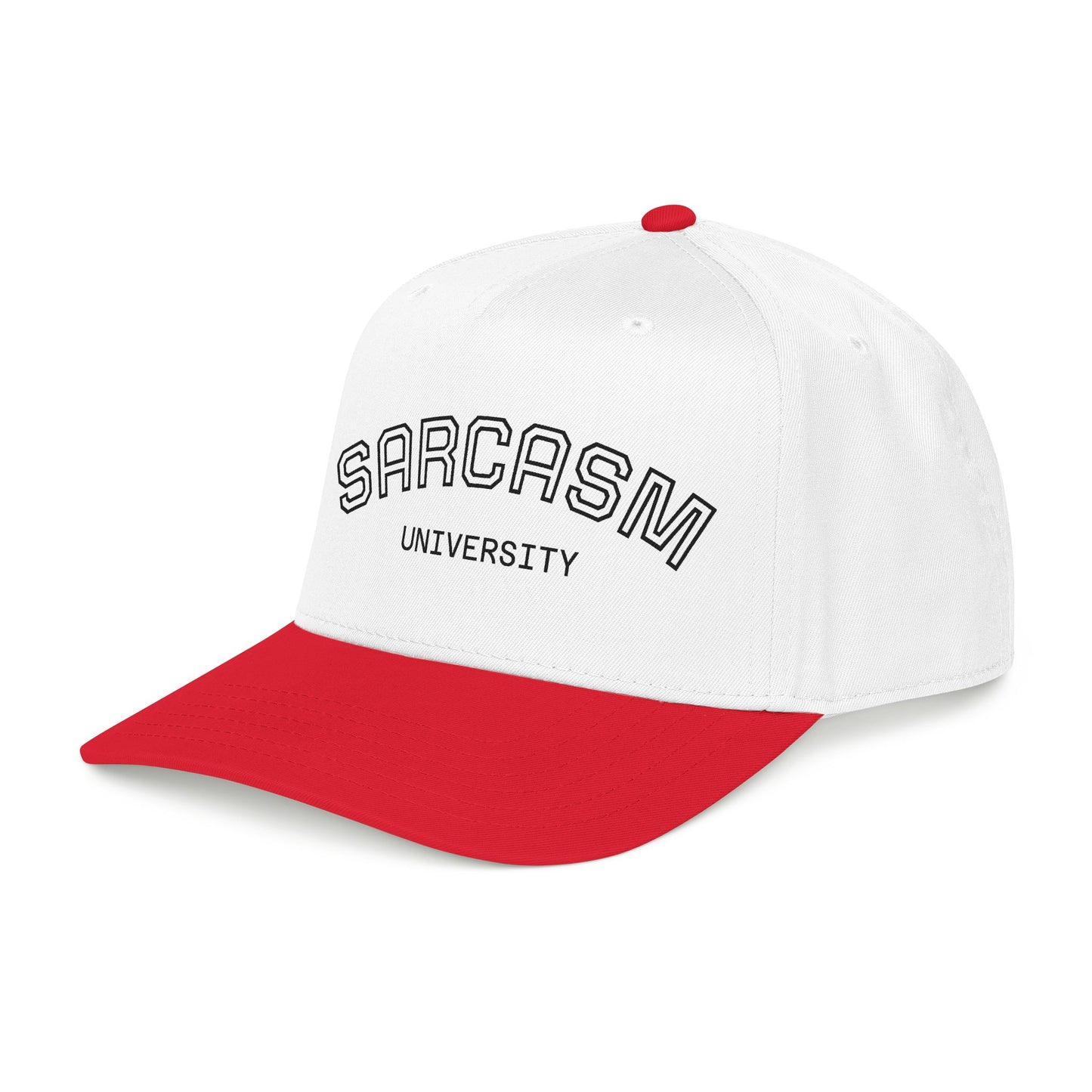 Sarcasm University Baseball Cap — Funny Embroidered Mid-Profile Hat