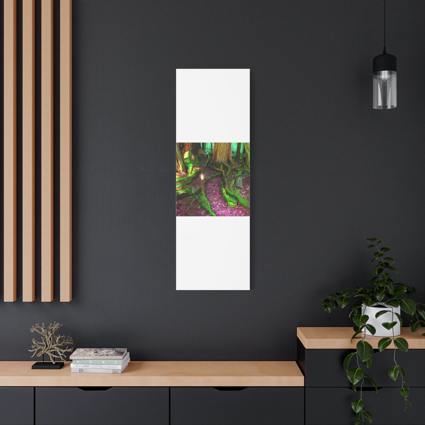 Enchanted Forest Moss Path Canvas Print — Matte Stretched Wall Art