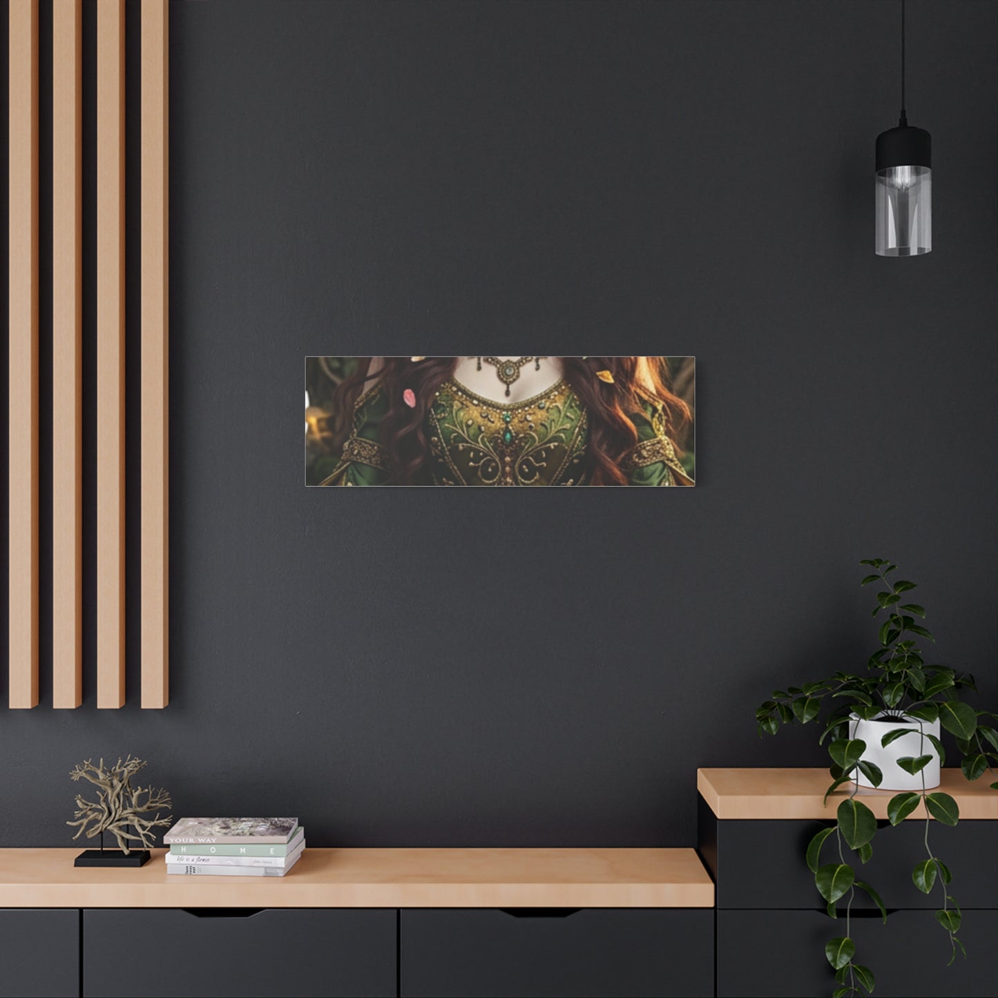 Forest Goddess Canvas Print – Ethereal Redhead Portrait Matte Stretched Wall Art