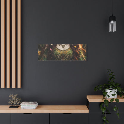 Forest Goddess Canvas Print – Ethereal Redhead Portrait Matte Stretched Wall Art