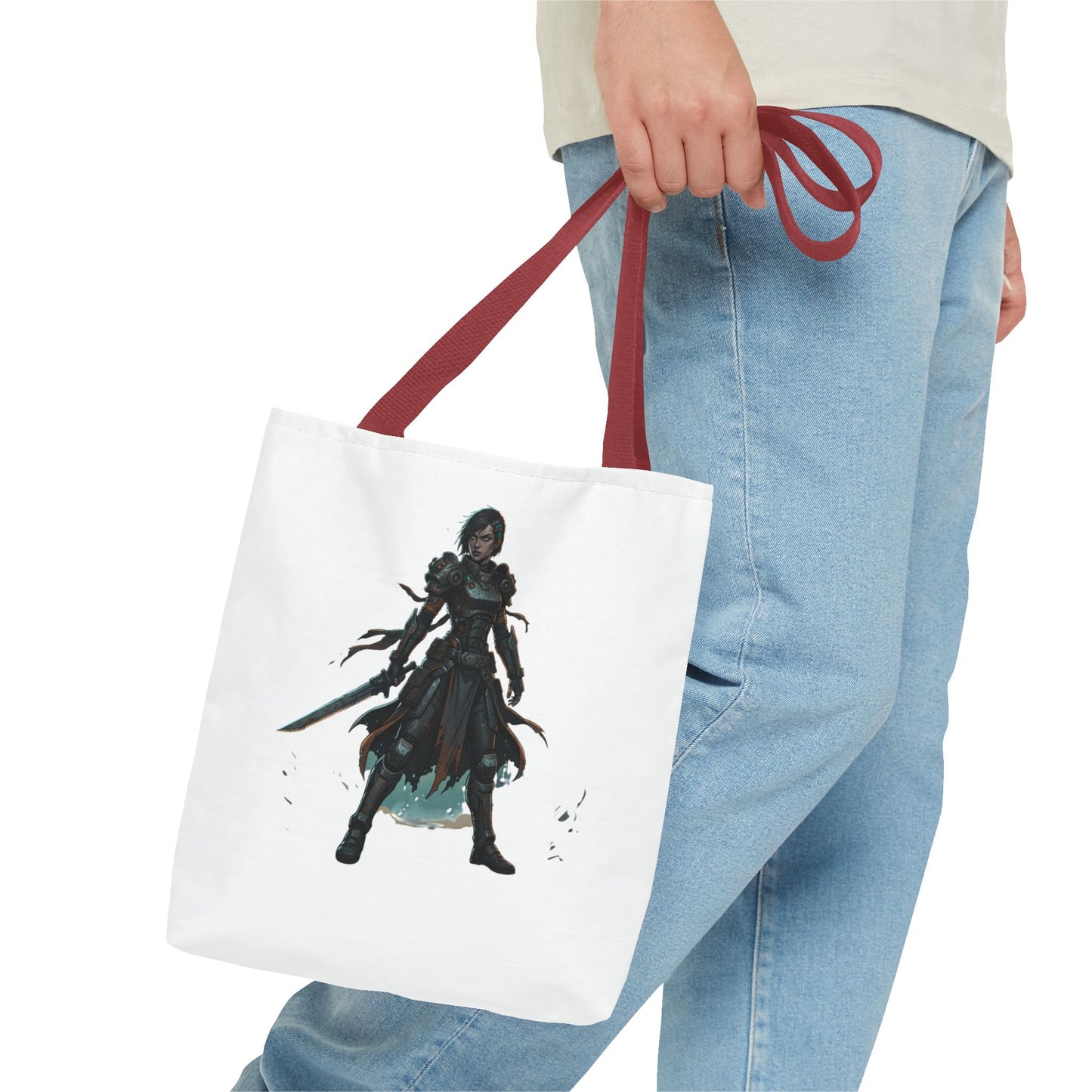 Rogue Warrior Tote Bag – Dark Fantasy Assassin Illustration
