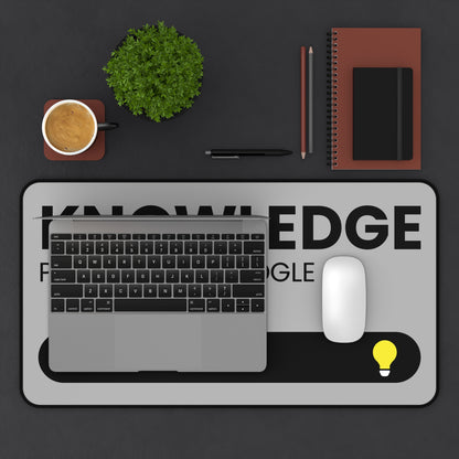 Desk Mat — "Knowledge Powered by Google" Search Bar Mousepad for Students & Tech Professionals