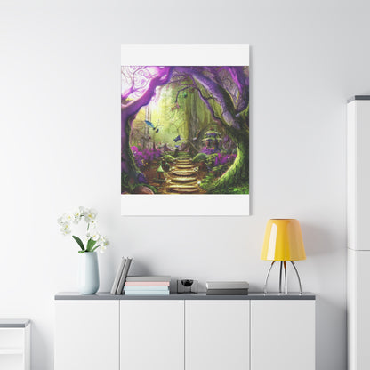 Enchanted Fairy Forest Canvas Wall Art — Magical Woodland Pathway