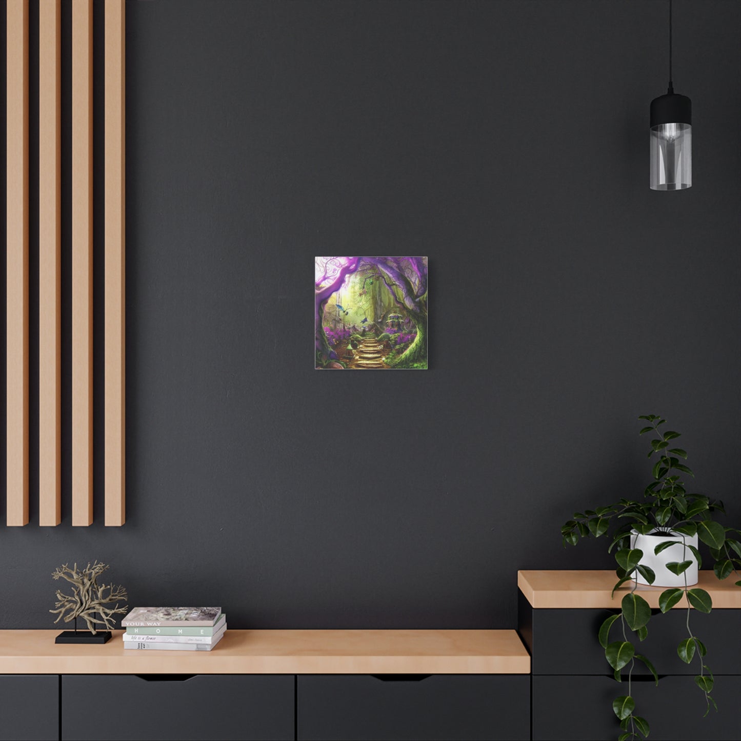 Enchanted Fairy Forest Canvas Wall Art — Magical Woodland Pathway