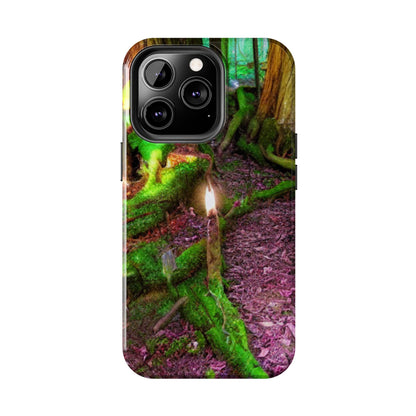 Forest Moss Candle Phone Case — Enchanted Woodland Tough Phone Case