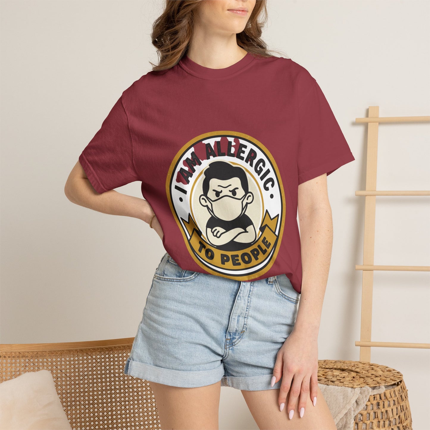 I Am Allergic To People T-Shirt — Funny Anti-Social Graphic Tee