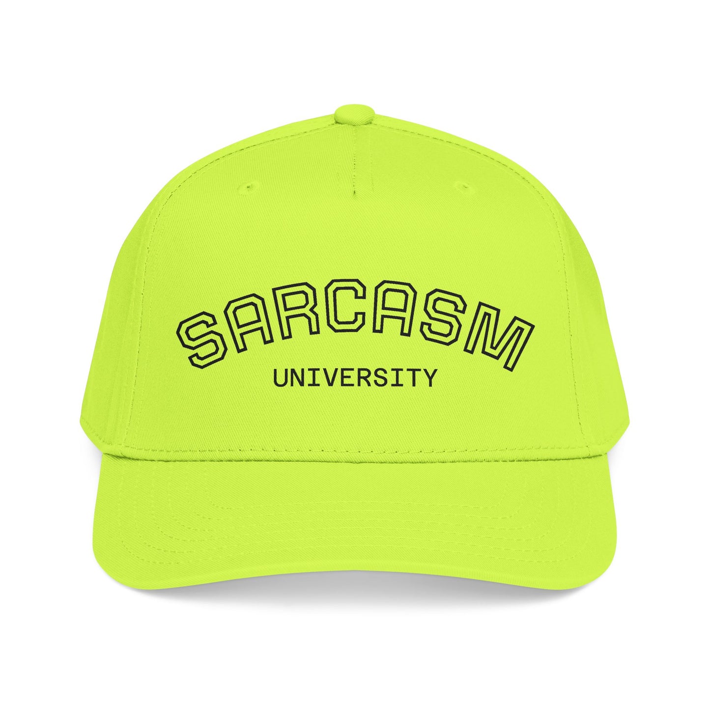 Sarcasm University Baseball Cap — Funny Embroidered Mid-Profile Hat