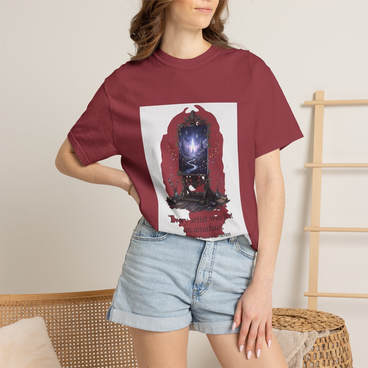 Artistic Mirror T-Shirt — "Every artist was first an amateur" Quote Graphic