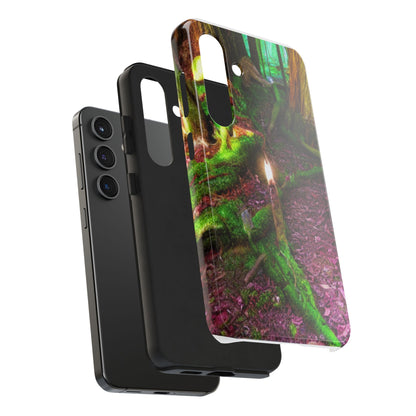 Forest Moss Candle Phone Case — Enchanted Woodland Tough Phone Case