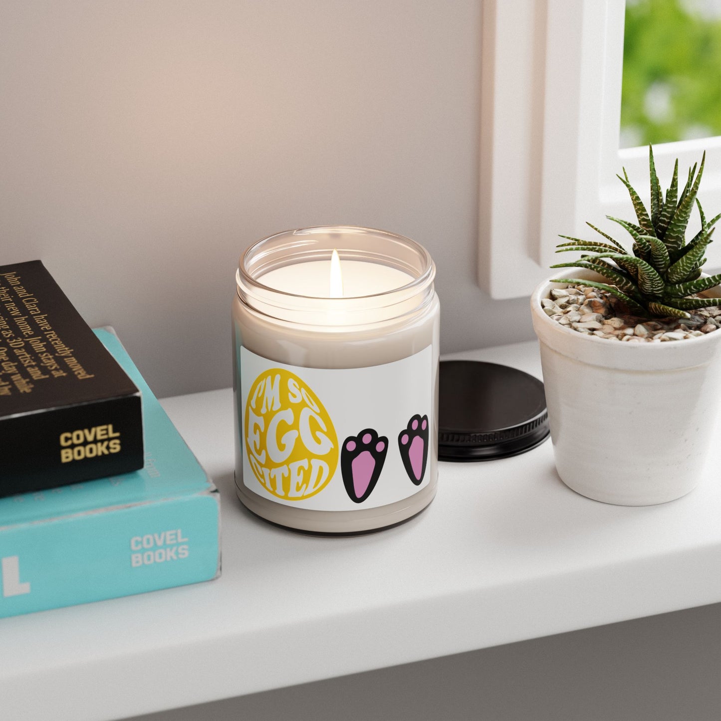 Soy Candle — "I'm So Eggcited" Easter Scented Candle (9oz)