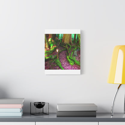 Enchanted Forest Moss Path Canvas Print — Matte Stretched Wall Art