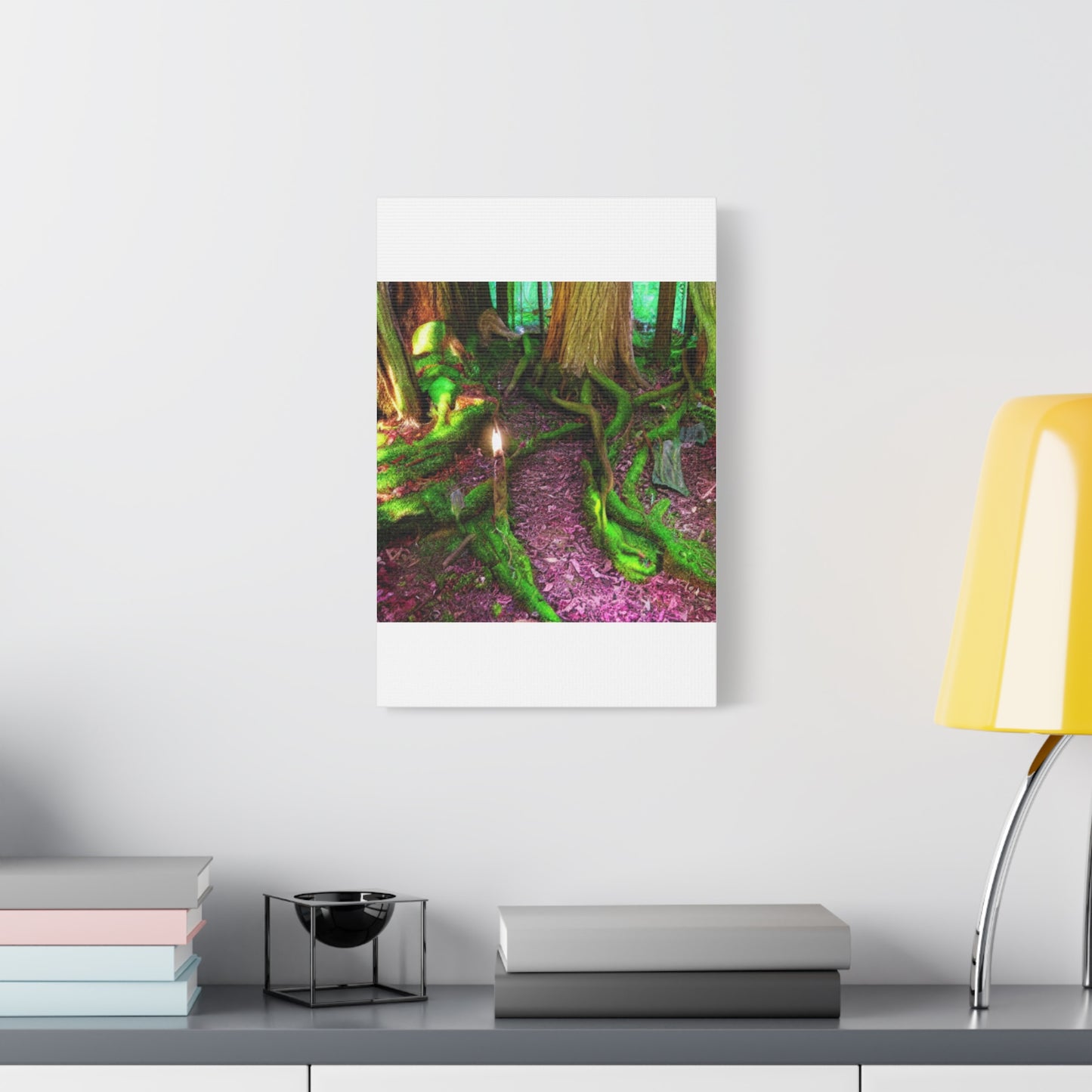 Enchanted Forest Moss Path Canvas Print — Matte Stretched Wall Art