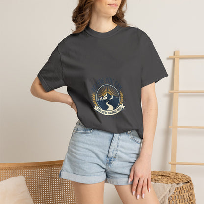 Believe You Can Mountain Motif T-Shirt