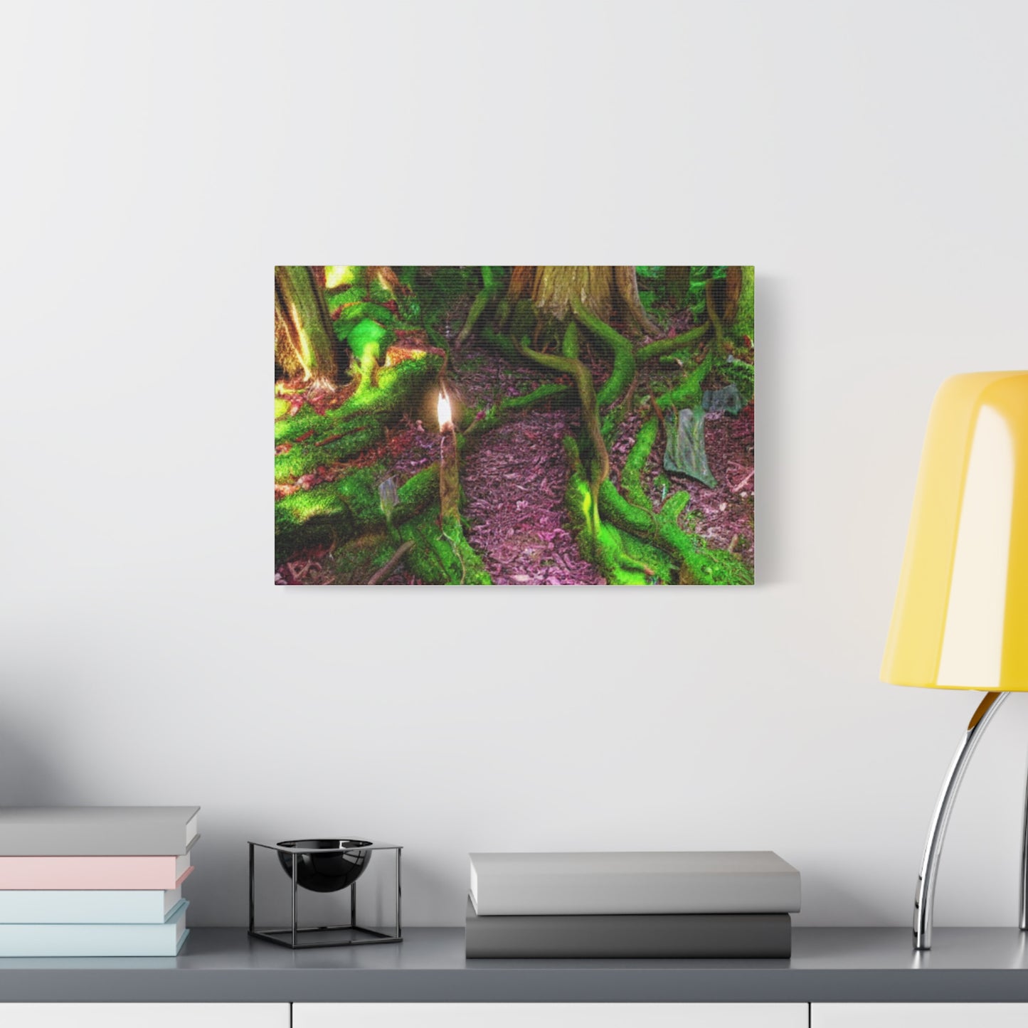 Enchanted Forest Moss Path Canvas Print — Matte Stretched Wall Art
