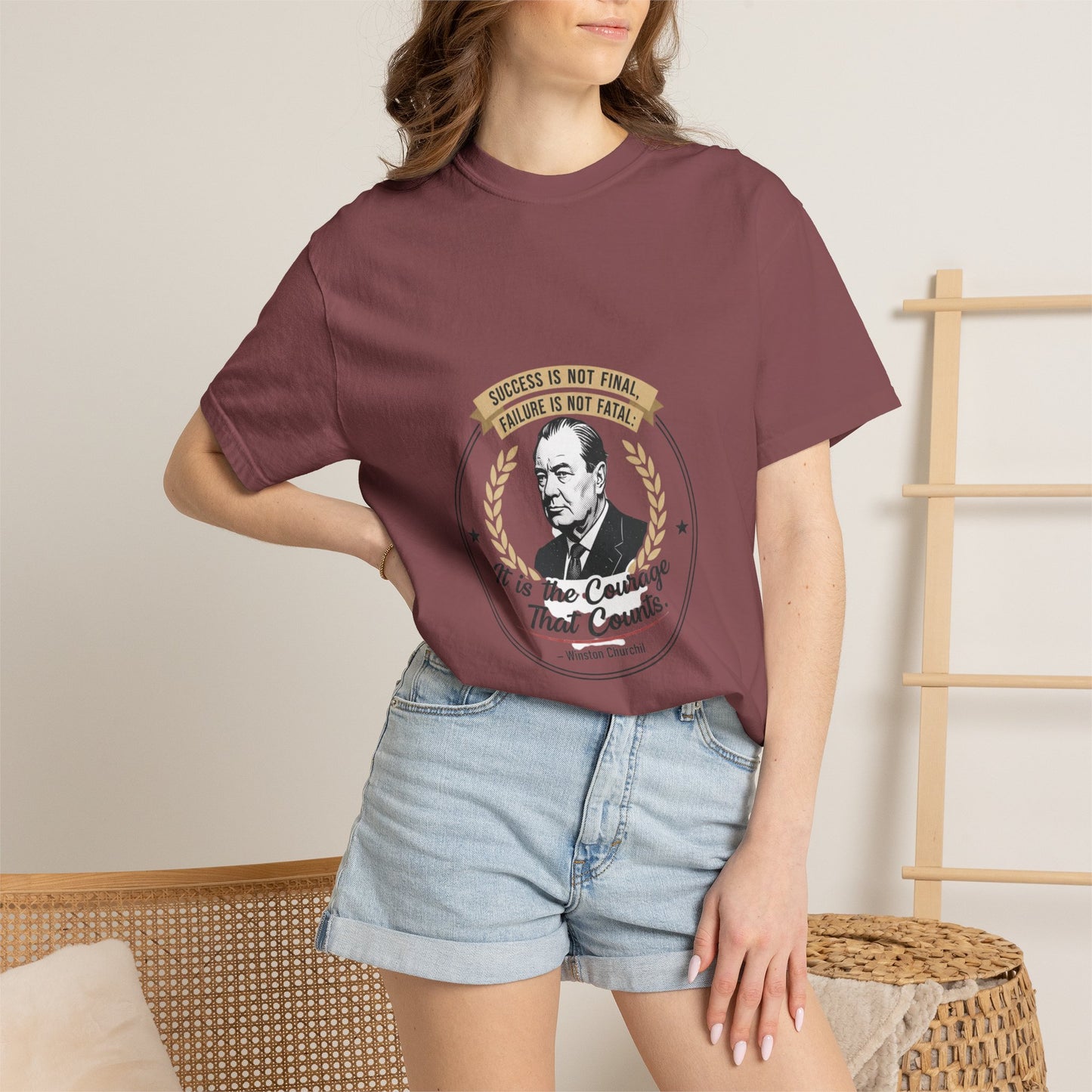 Courage Quote T-Shirt — "It Is the Courage That Counts" Motivational Tee