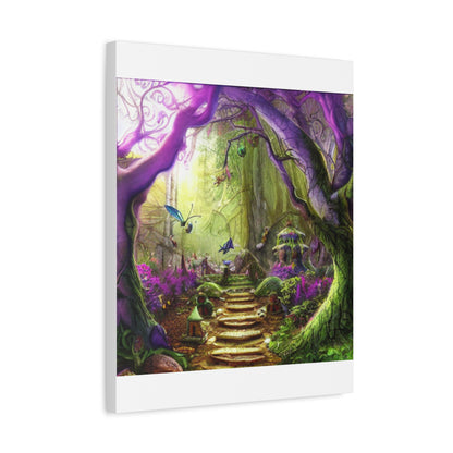 Enchanted Fairy Forest Canvas Wall Art — Magical Woodland Pathway