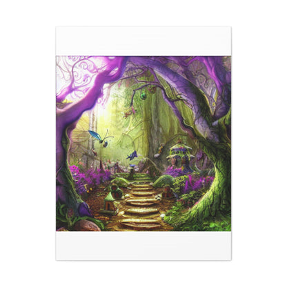 Enchanted Fairy Forest Canvas Wall Art — Magical Woodland Pathway